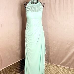 DAVID'S BRIDAL Soft Mint Green‎ Long Dressy Evening/Prom Dress Size 4